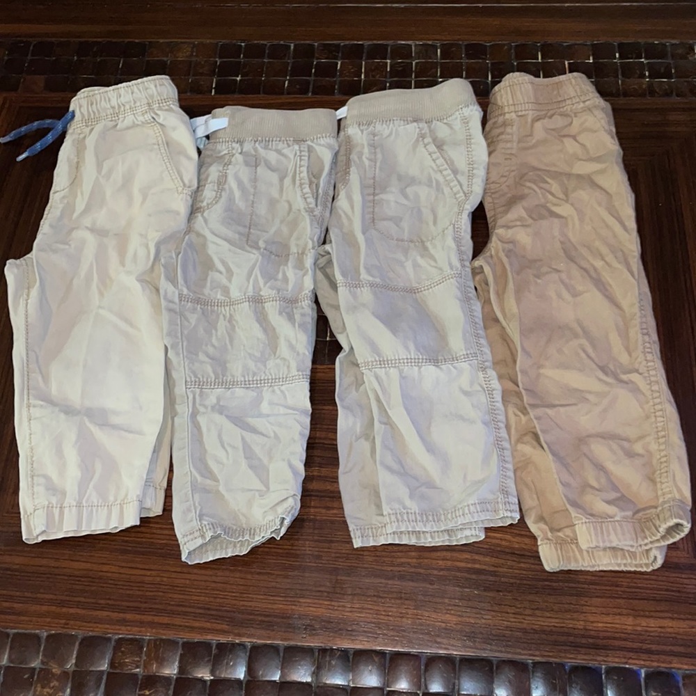 (4) 18m - 24m boys khaki pants